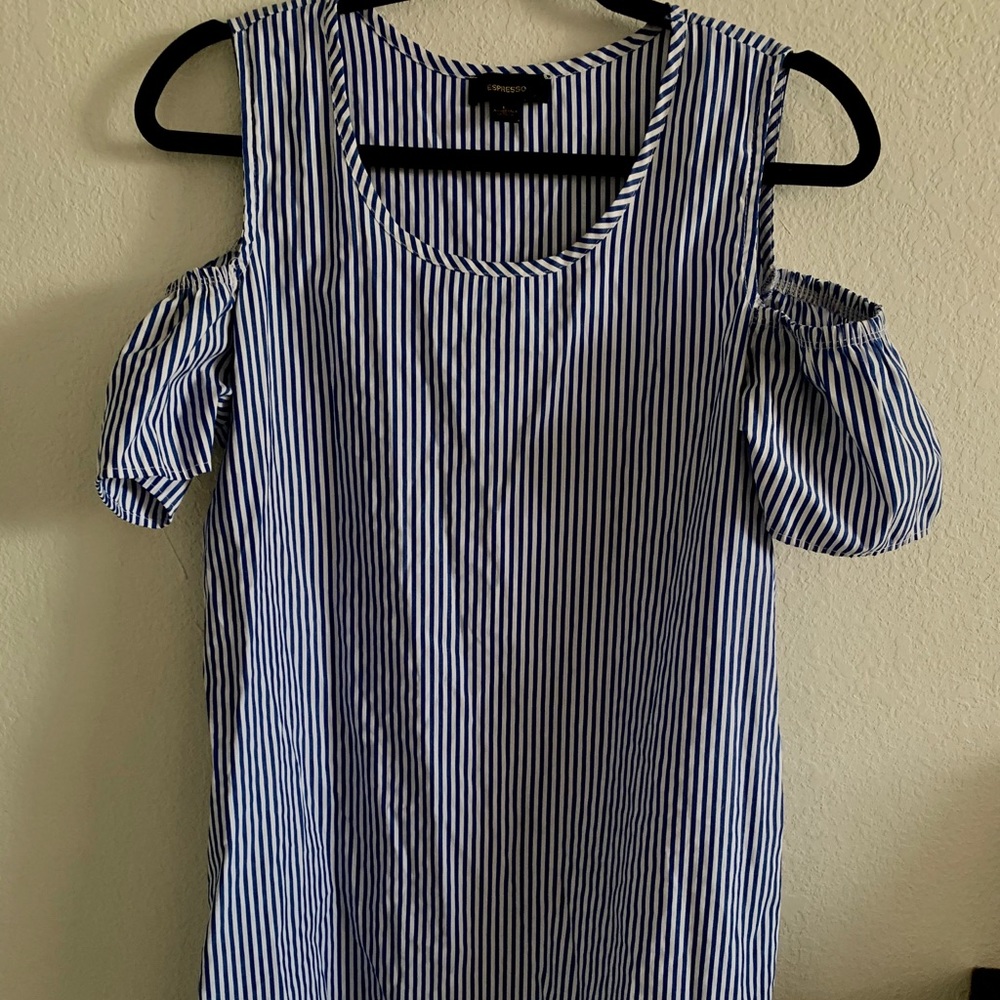 blue an shire stripped dress